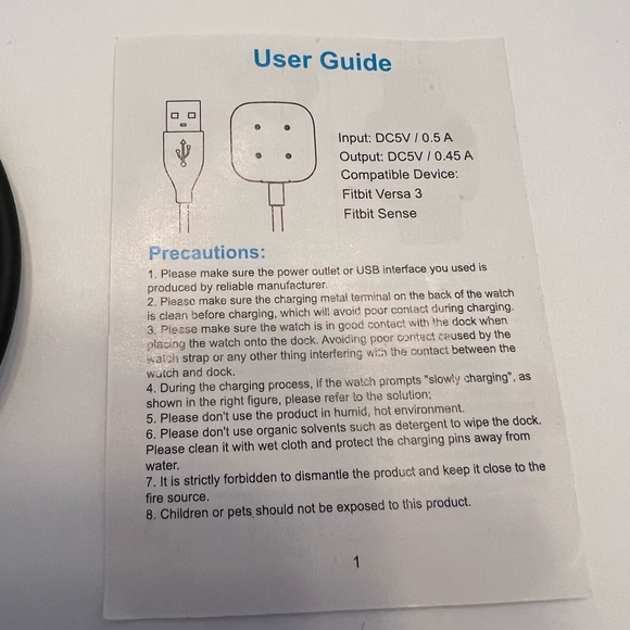 Fitbit compatible charger sense/Fitbit sense2,Fitbit versa3, Fitbit versa 4 new - Picture 6 of 6